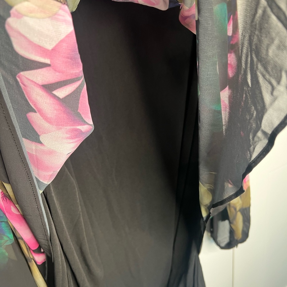 Susan Graver Long Sleeve Semi Sheer Layered Floral Blouse Plus Size 3X NWOT - Picture 5 of 7